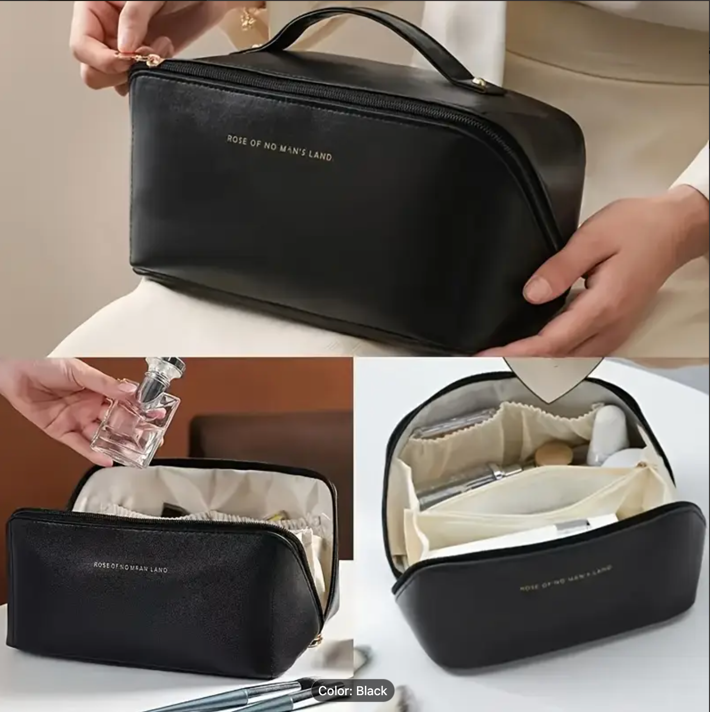 Large capacity makeup bag